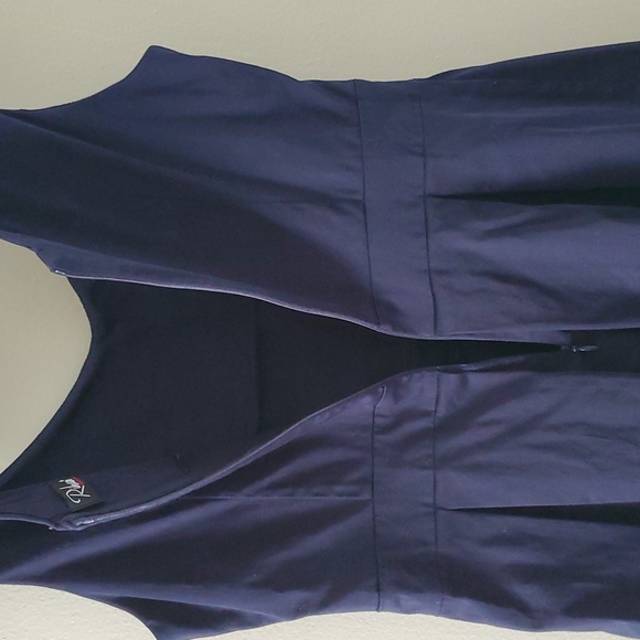 Navy Blue  Pleated Uniform Dress Sz M - Picture 10 of 12